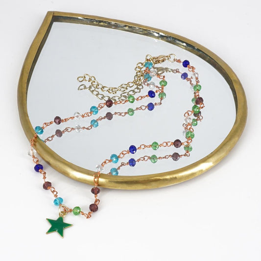 CAVIGLIERA ROSARIO CON STELLINA VERDE