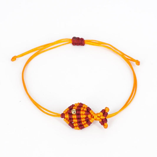 Bracciale PESCIOLINO A RIGHE ARANCIONE E BORDEAUX BRACCIALE PESCIOLINO RIGHE ARANCIONE/BORDEAUX NOMADEA 