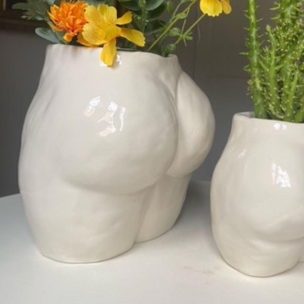 SGABRINA VASO BUTT BIANCO SMALL