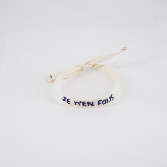 JE M'EN FOUS white bracelet