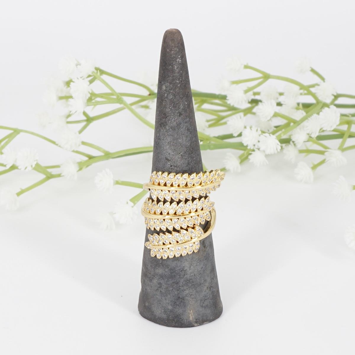 ANELLO ZIRCONI FOGLIE ANELLO ZIRCONI FOGLIE SOPHIE GIOIELLI 