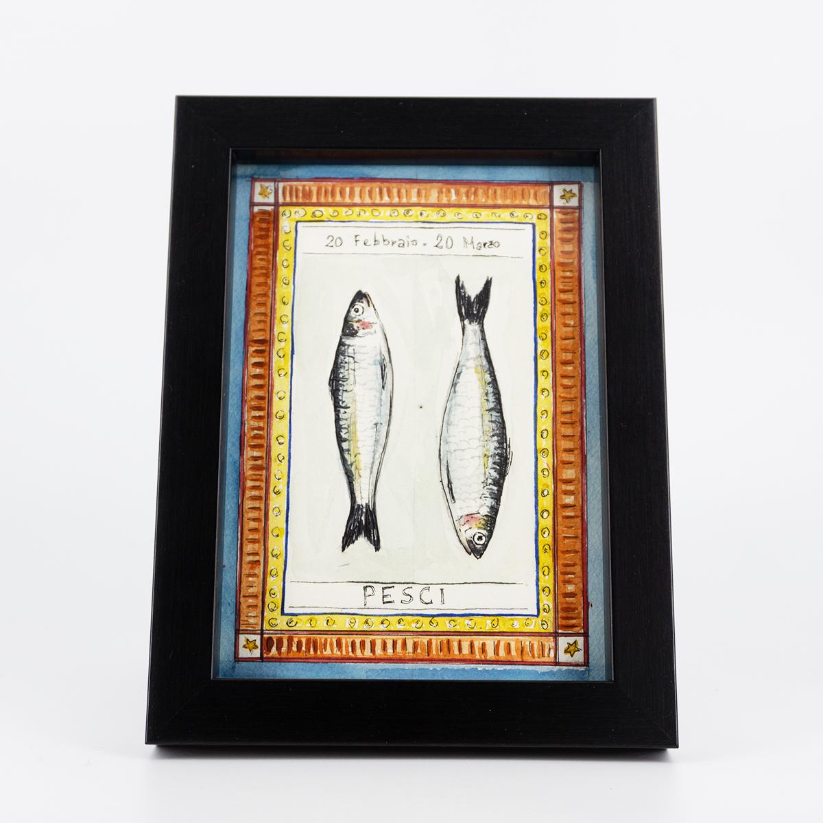 Quadretto zodiaco PESCI
