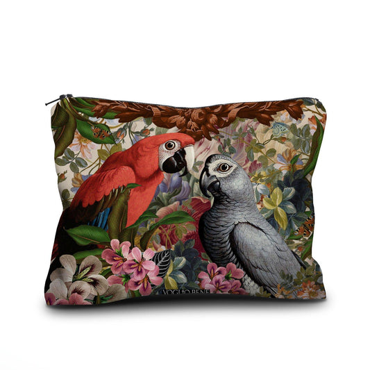 BEAUTY CASE VELVET PAPPAGALLI