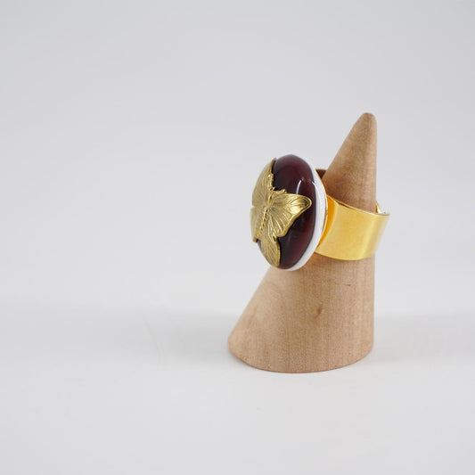 Anello charm FARFALLA PRUGNA