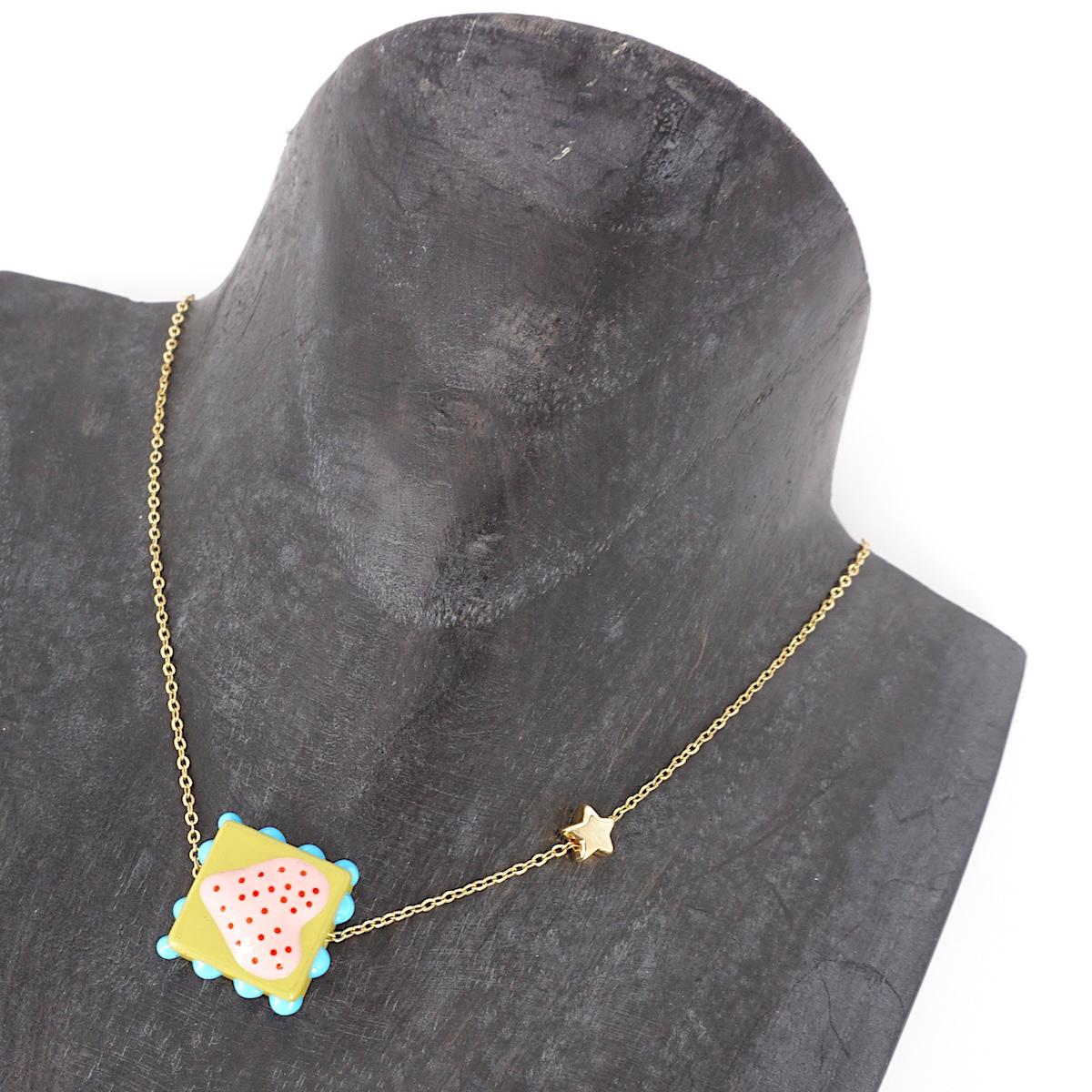 Collana vetro CUORE VERDE COLLANA CHARM VETRO CUORE VERDE SVEVA 