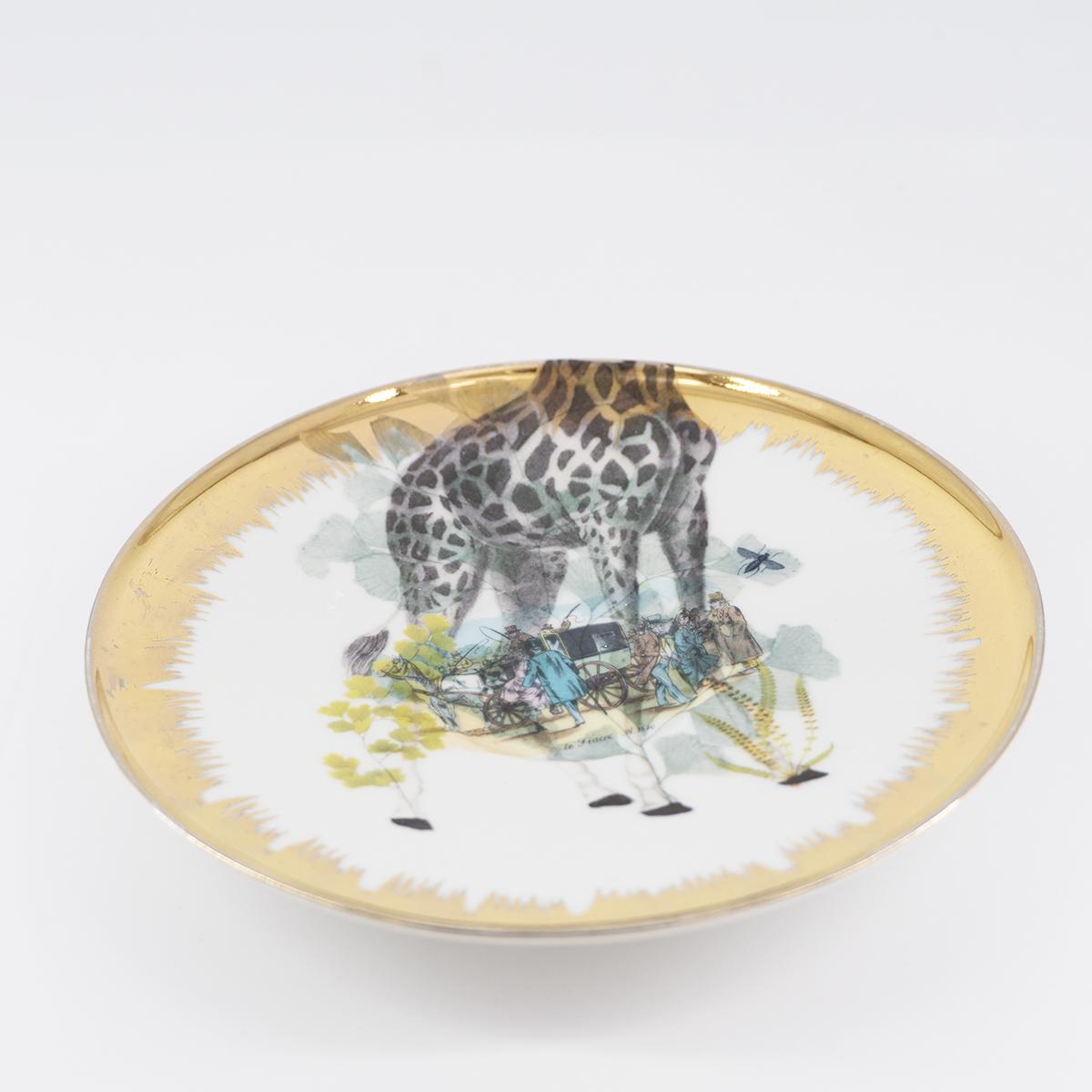 Pair of GIRAFFE tea and coffee plates