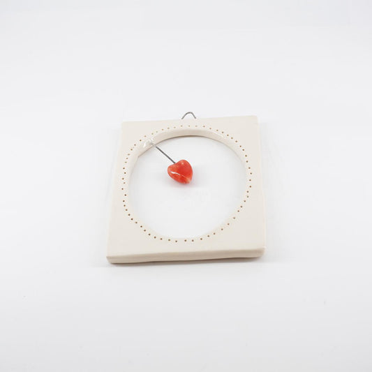 Cornice rettangolare CUORE ROSSO