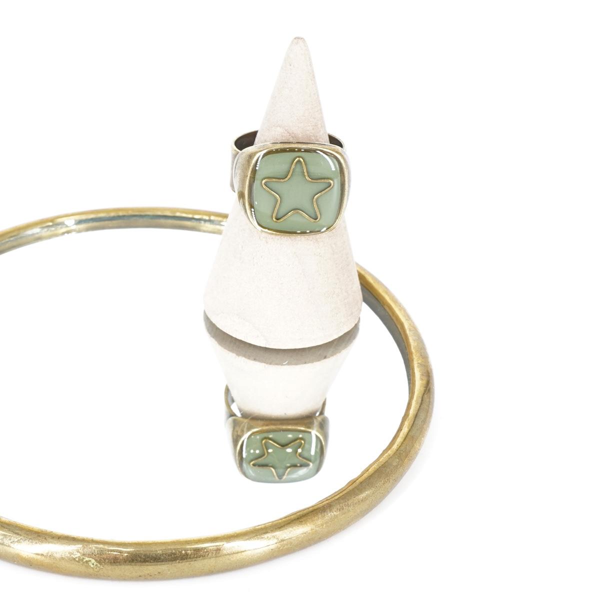 ANELLO STELLA VERDE SALVIA ANELLO STELLA VERDE SALVIA UNIQUE UNCONVENTIONAL DETAILS 