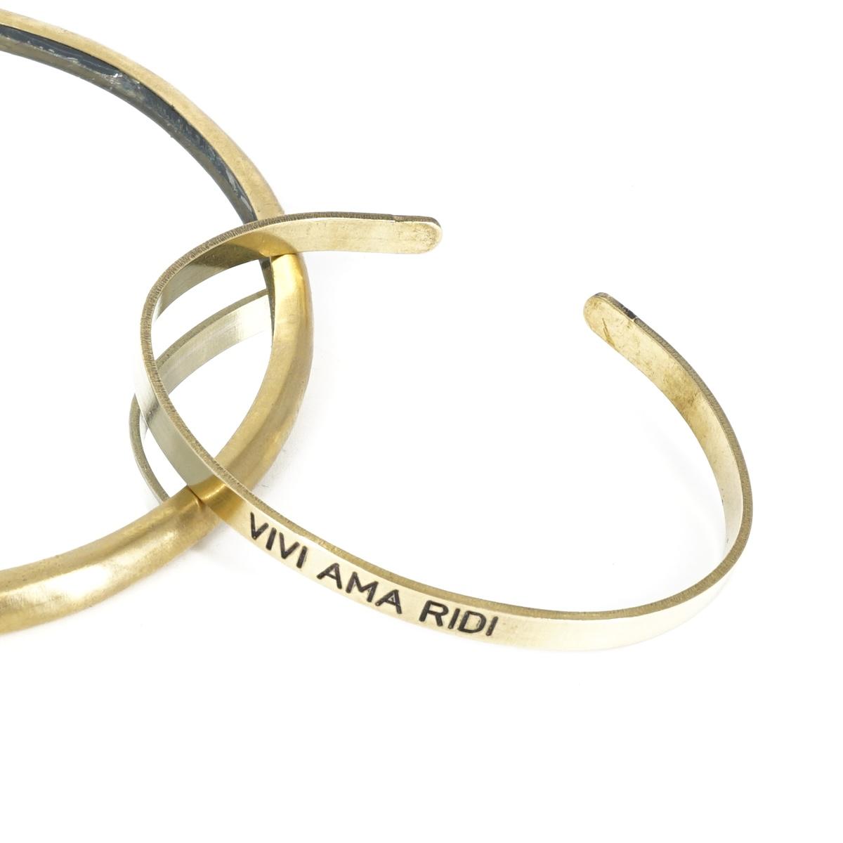 Bracciale fascia super sottile VIVI AMA RIDI BRACCIALE SUPER SOTTILE VIVI AMA RIDI BERC SOPHIE 