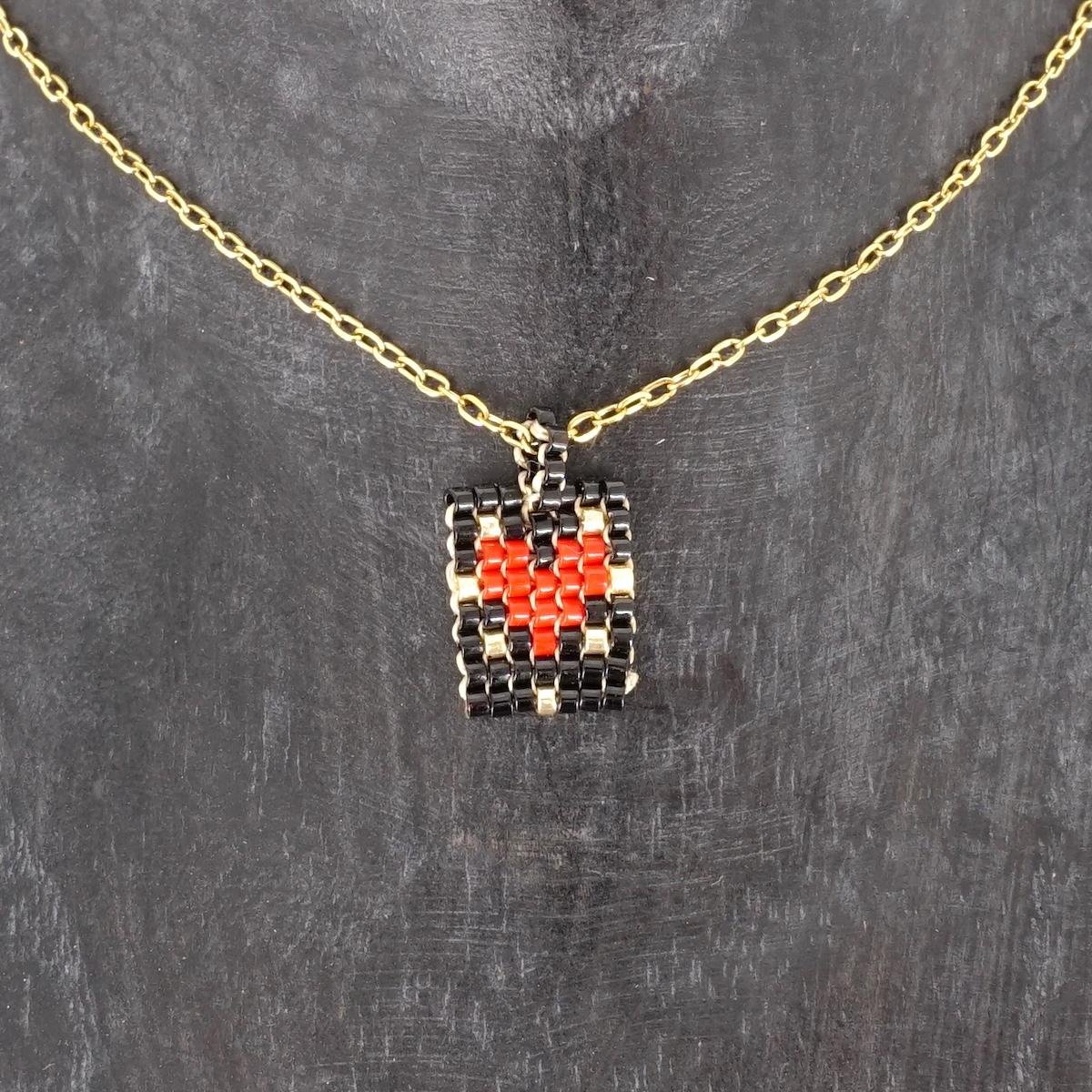 Collana telaio CUORE MINI NERO COLLANA TELAIO CUORE MINI NERO SOPHIE GIOIELLI 