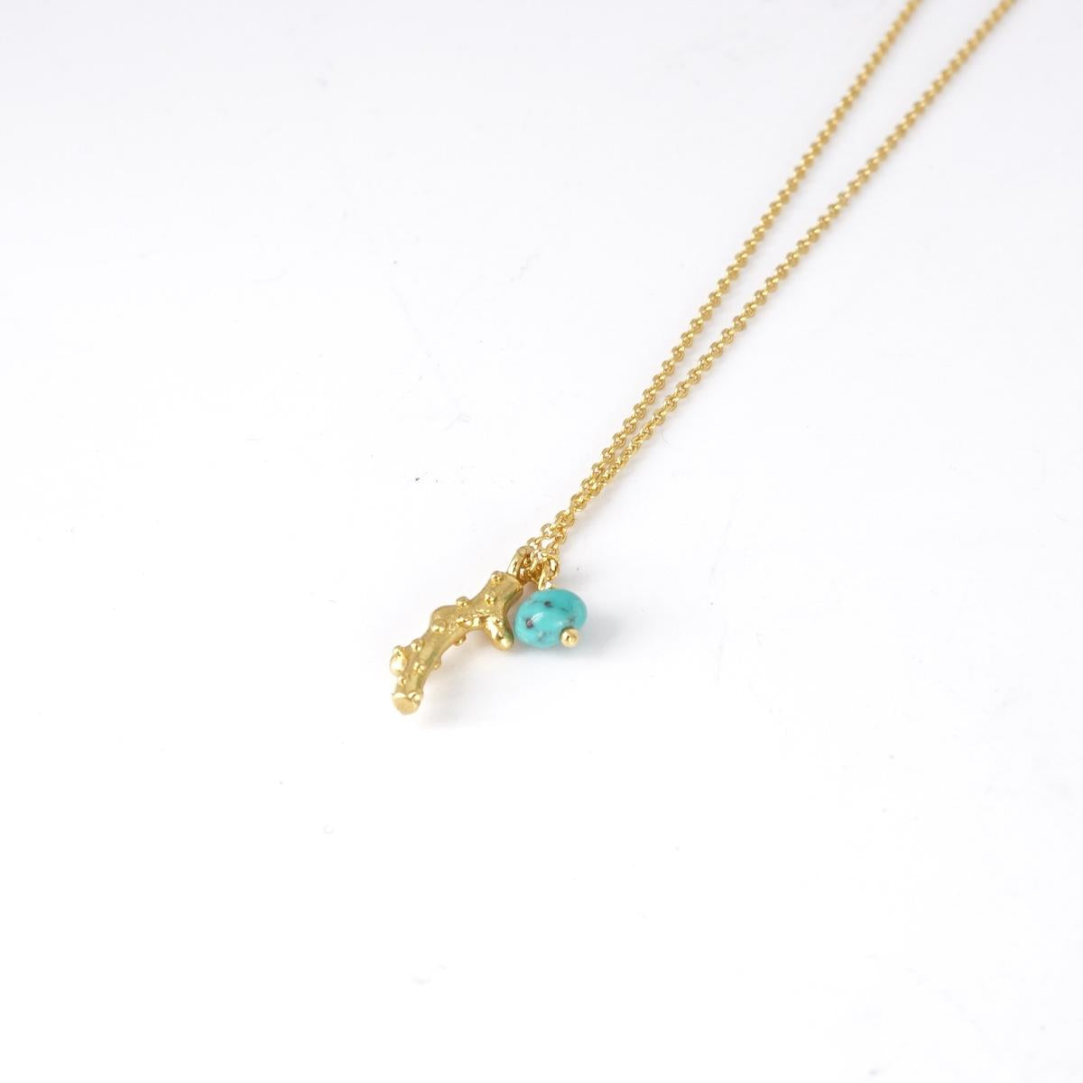 Collana catenina oro CORALLO AZZURRO