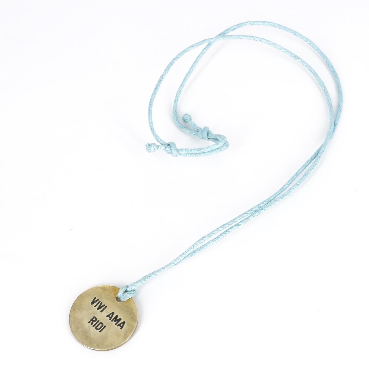 Collana medaglietta VIVI AMA RIDI COLLANA MEDAGLIETTA VIVI AMA RIDI BERC SOPHIE 
