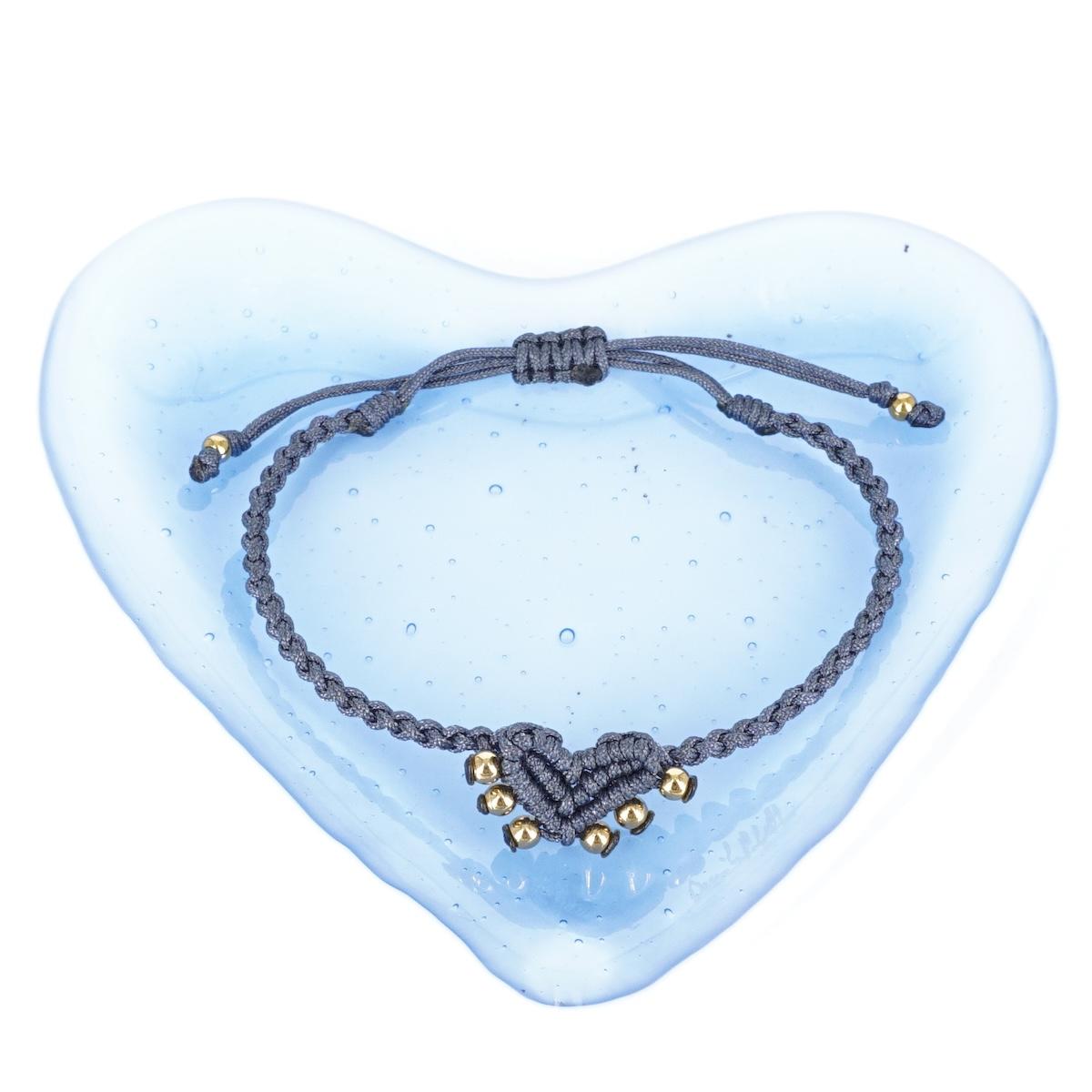 Bracciale CUORE SACRO con borchie GRIGIO BRACCIALE CUORE SACRO BORCHIE GRIGIO NOMADEA 