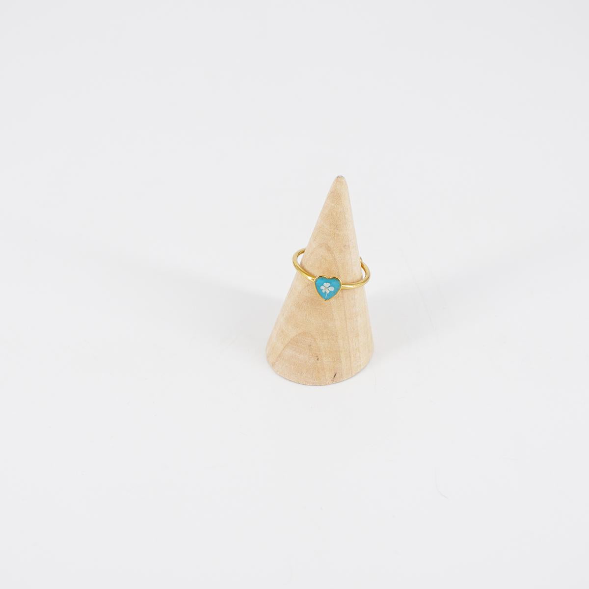 Anello basic cuore Celeste