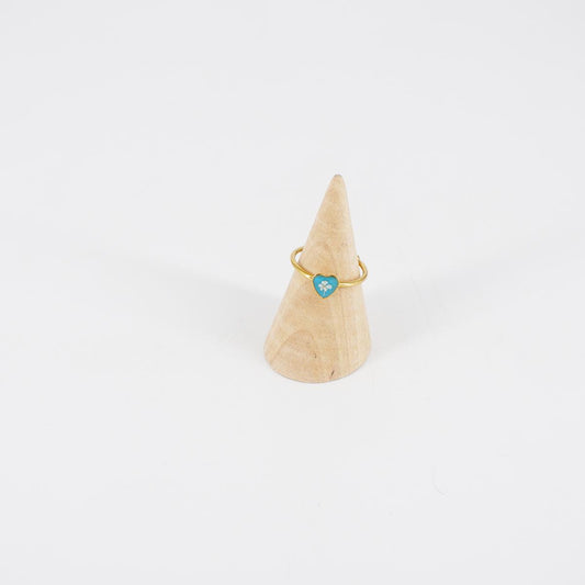 Anello basic cuore Celeste