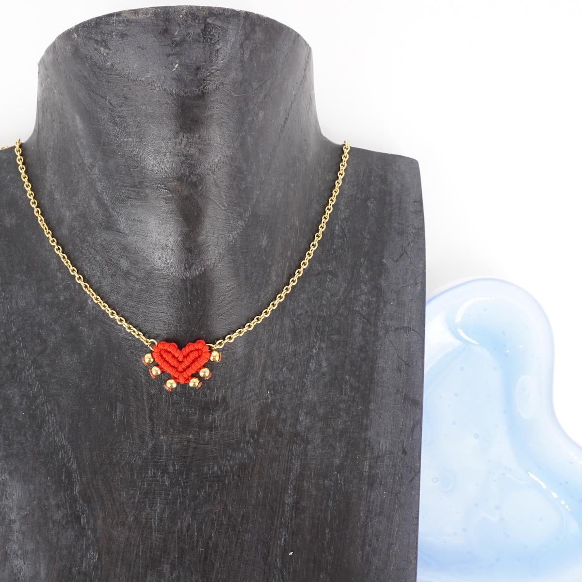 Collana CUORE SACRO borchie ROSSO COLLANA CUORE SACRO BORCHIE ROSSO NOMADEA 