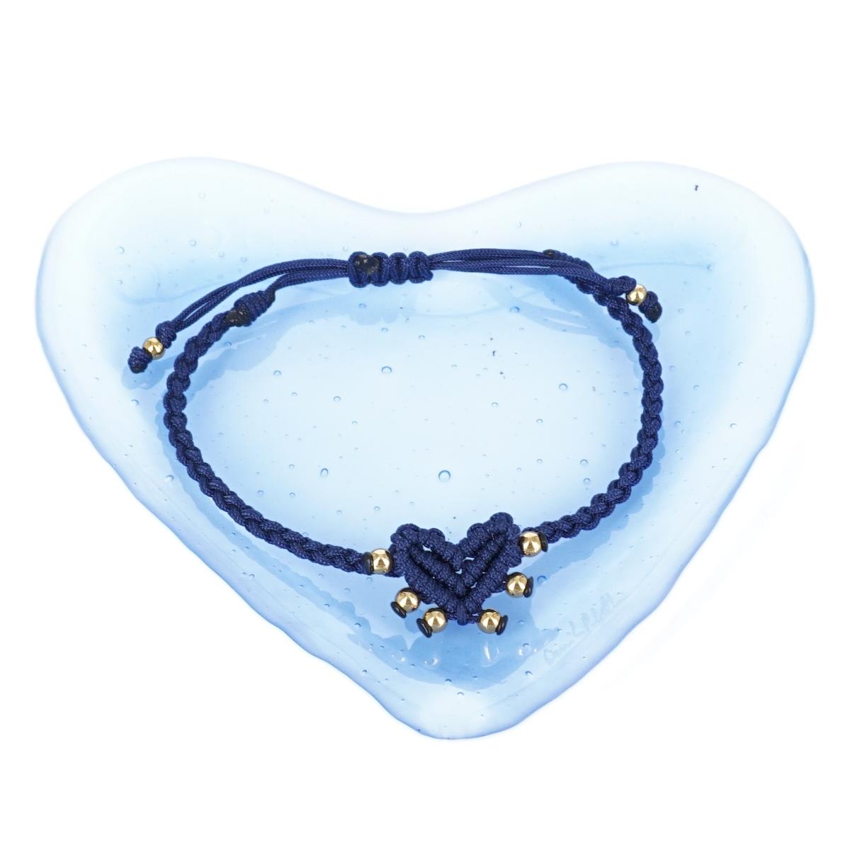 Bracciale CUORE SACRO con borchie BLU BRACCIALE CUORE SACRO BORCHIE BLU NOMADEA 