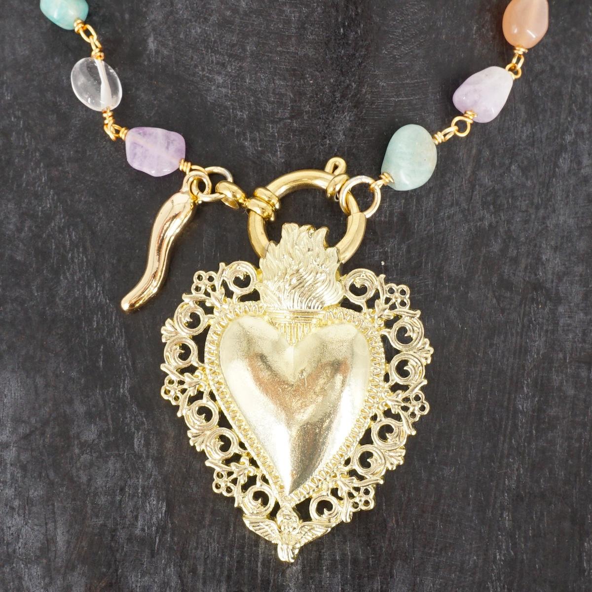 ROSARIO CON CHIUSURA FRONTALE CON EX VOTO ROSARIO CHISURA FRONTALE EX VOTO ORO BIG SOPHIE GIOIELLI 