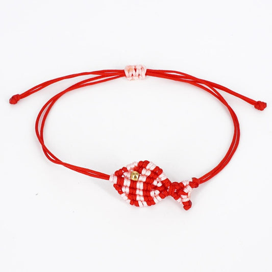 Bracciale PESCIOLINO A RIGHE ROSSO E ROSA CHIARO BRACCIALE PESCIOLINO RIGHE ROSSO/ROSA CHIARO NOMADEA 