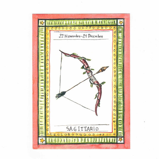 Cartolina zodiaco SAGITTARIO