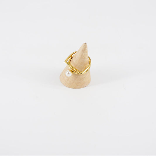 Anello PERLE SQUADRATO