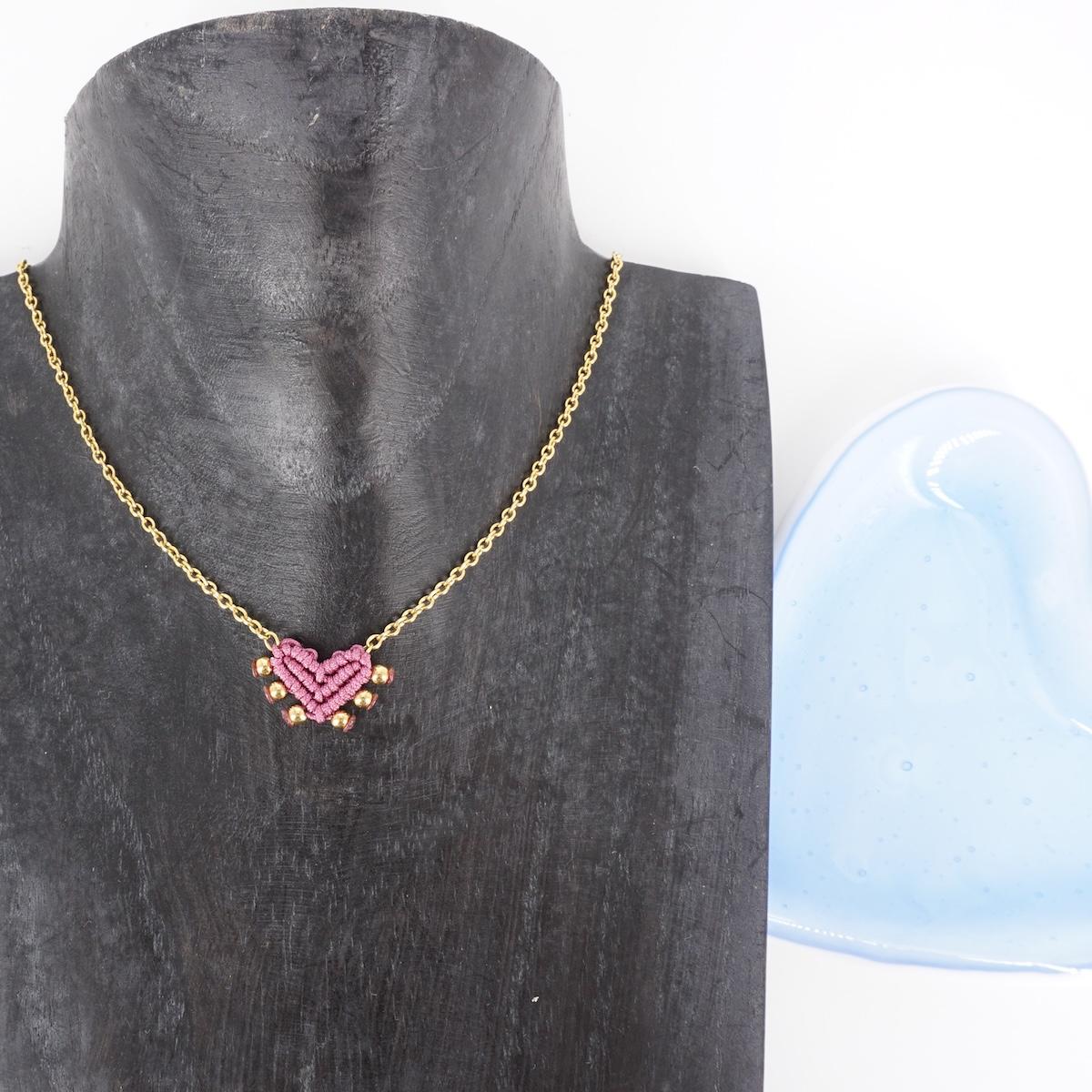 Collana CUORE SACRO borchie ROSA ANTICO COLLANA CUORE SACRO BORCHIE ROSA ANTICO NOMADEA 
