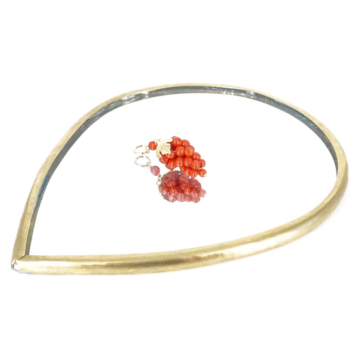 Charm GRAPPOLO D'UVA ROSSO CHARM GRAPPOLO DUVA ROSSO CORALLO 