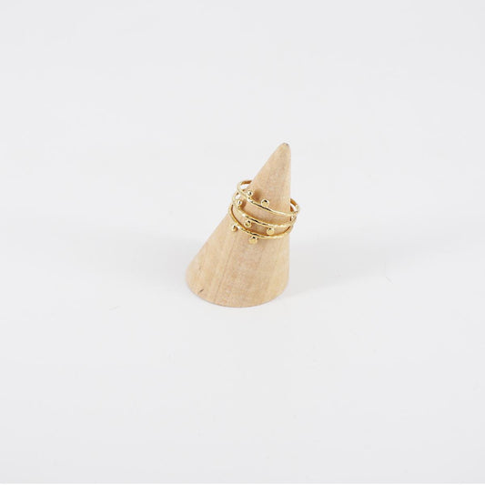 Anello MULTIFILO MARTELLATO PALLINI SMALL
