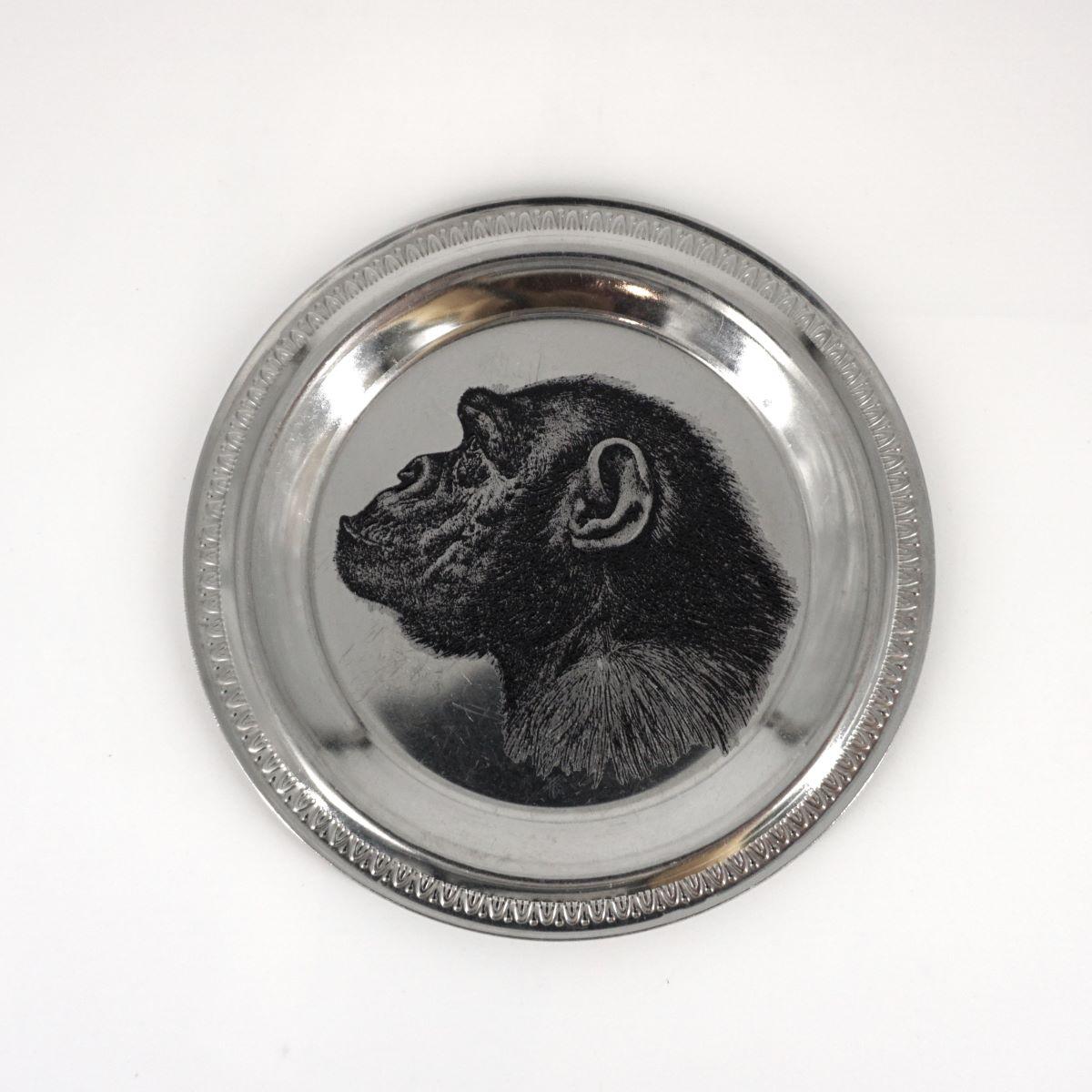 Piattino vintage SCIMMIA TONDO GUILLOCHÉ