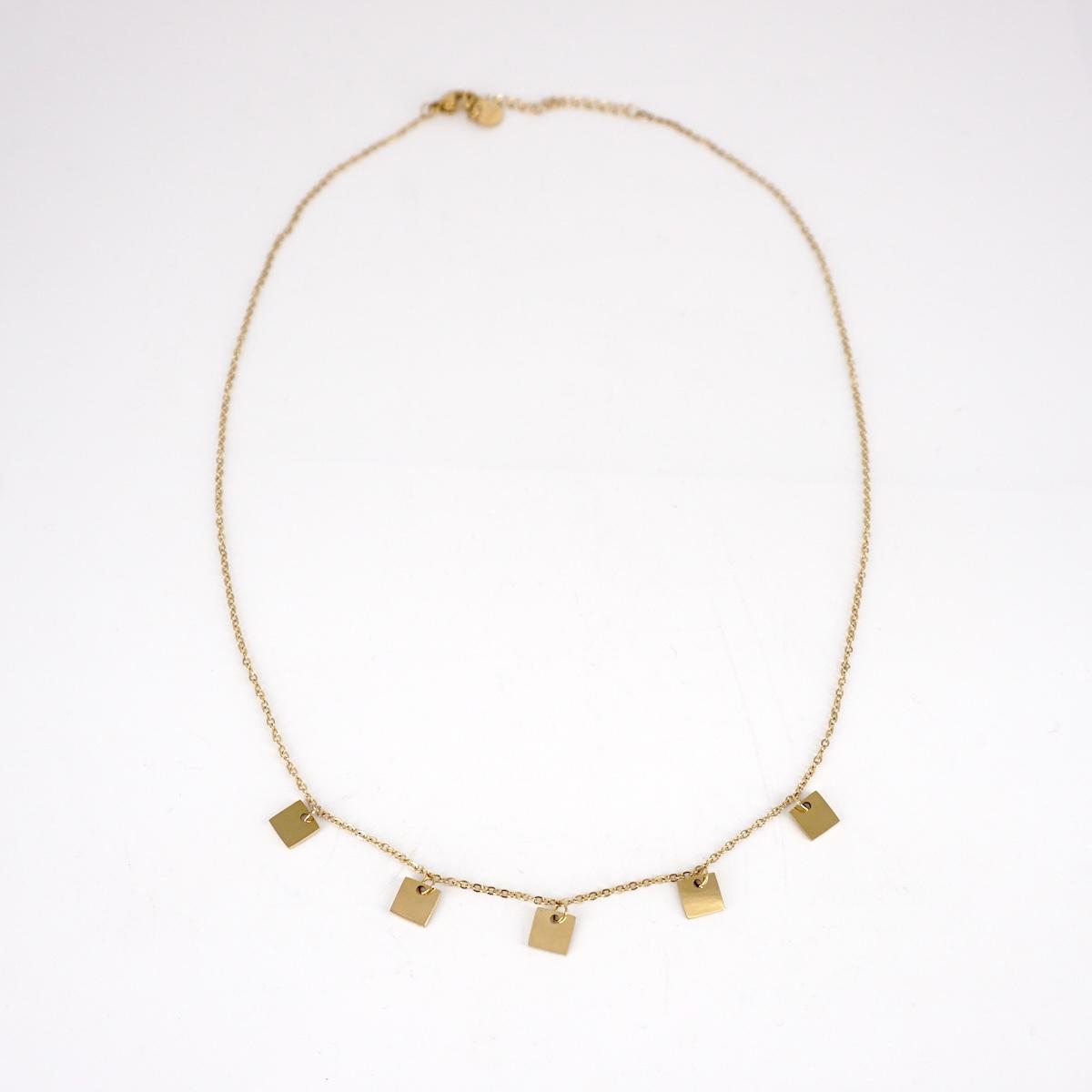 Collana dorata QUADRATINI