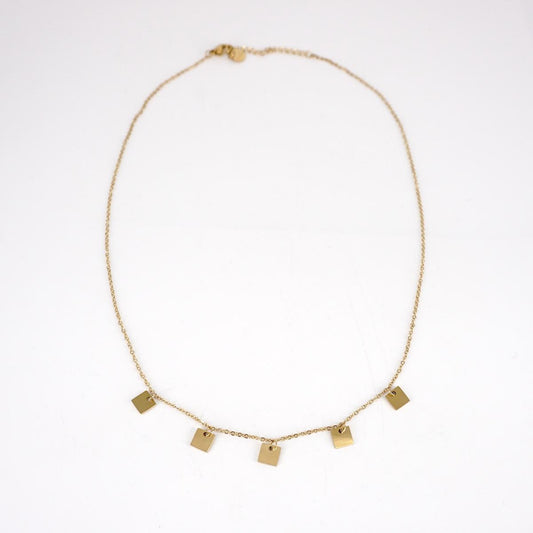 Collana dorata QUADRATINI
