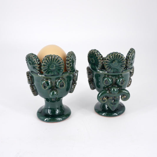 Mori egg cup COINS green