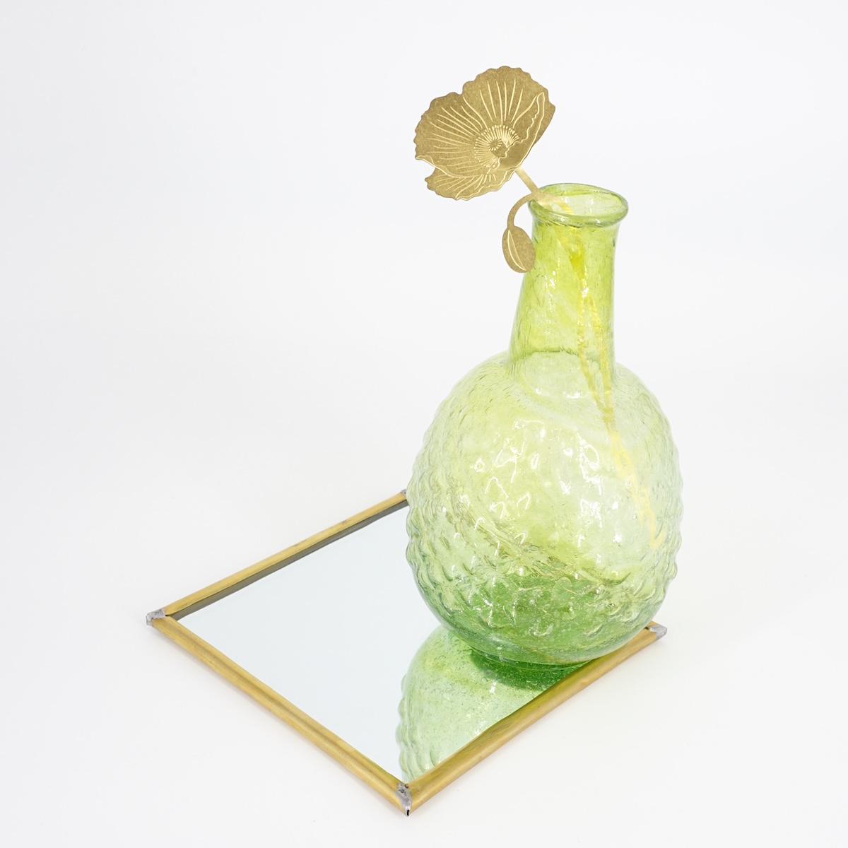 Vasetto in vetro base TONDO ANANAS VERDE