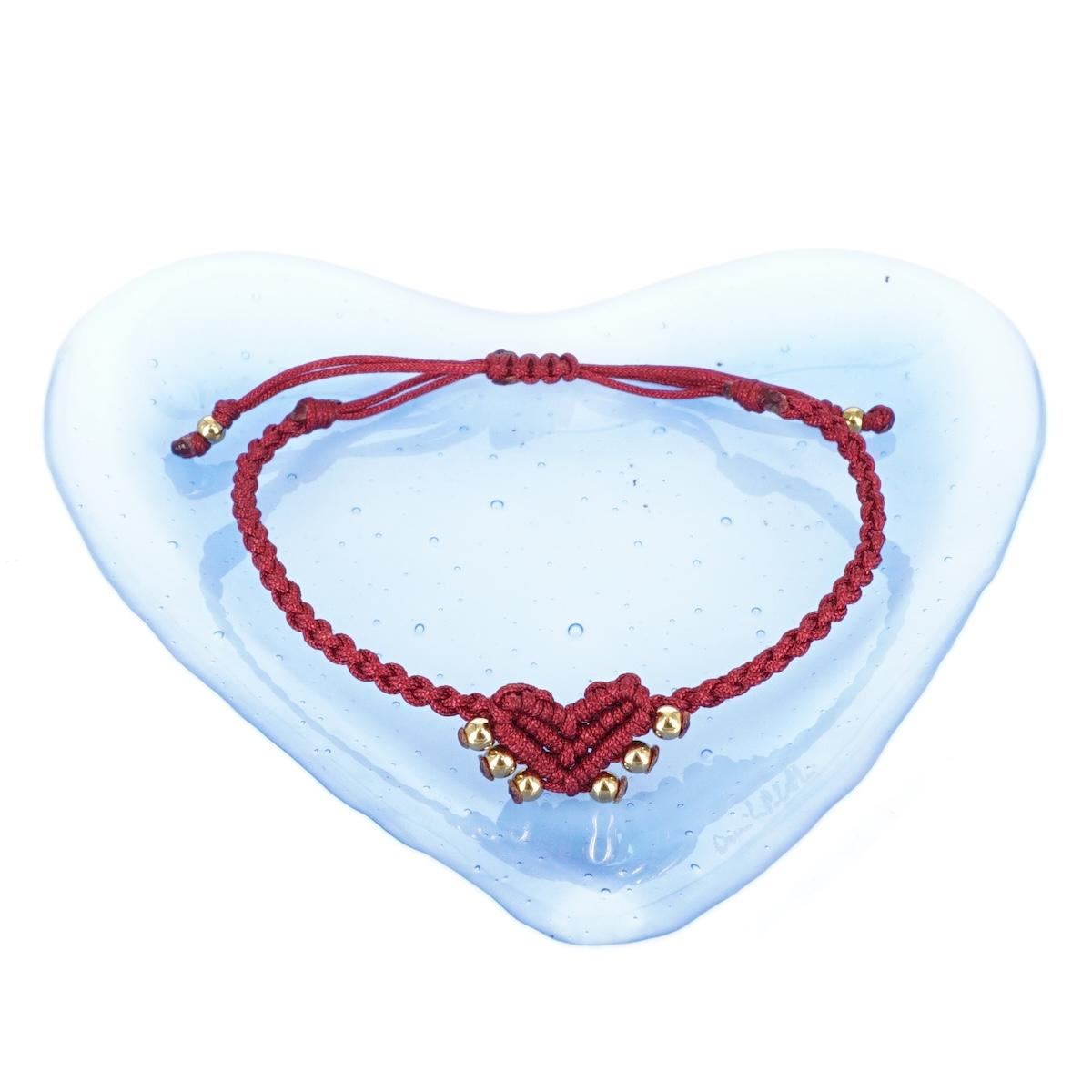 Bracciale CUORE SACRO con borchie BORDEAUX BRACCIALE CUORE SACRO BORCHIE BORDEAUX NOMADEA 