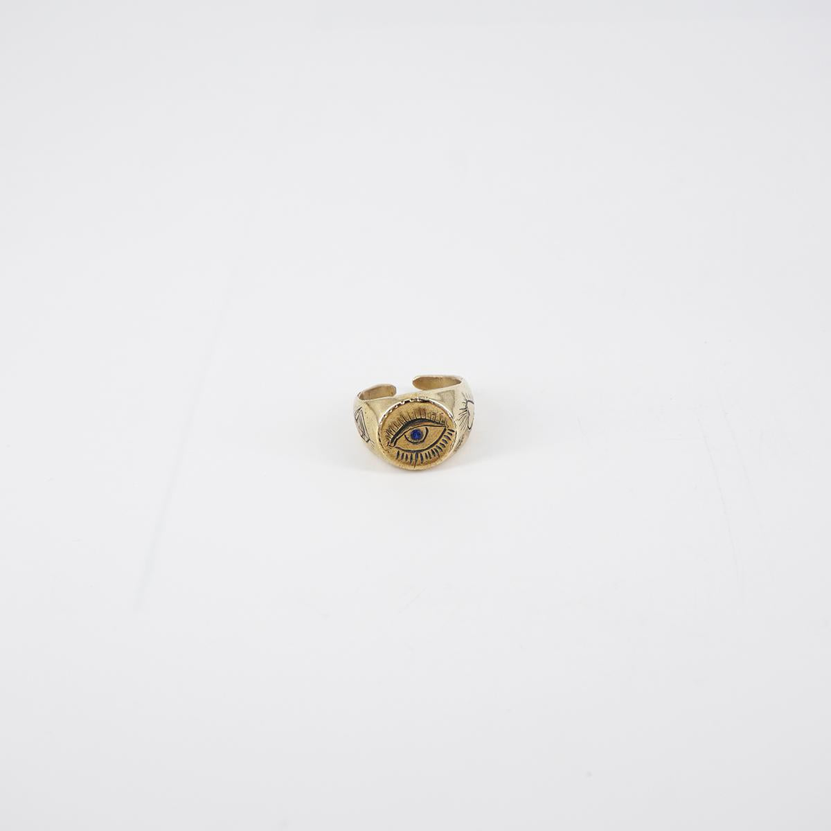NEFELI ANELLO CHEVALIER TONDOOCCHIO BLU