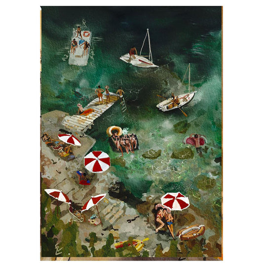Stampa digitale Lovers on the Beach 30X42 CM STAMPA DIGITALE 30X42 LOVERS ON THE BEACH EKATERINA ZAGORSKA 