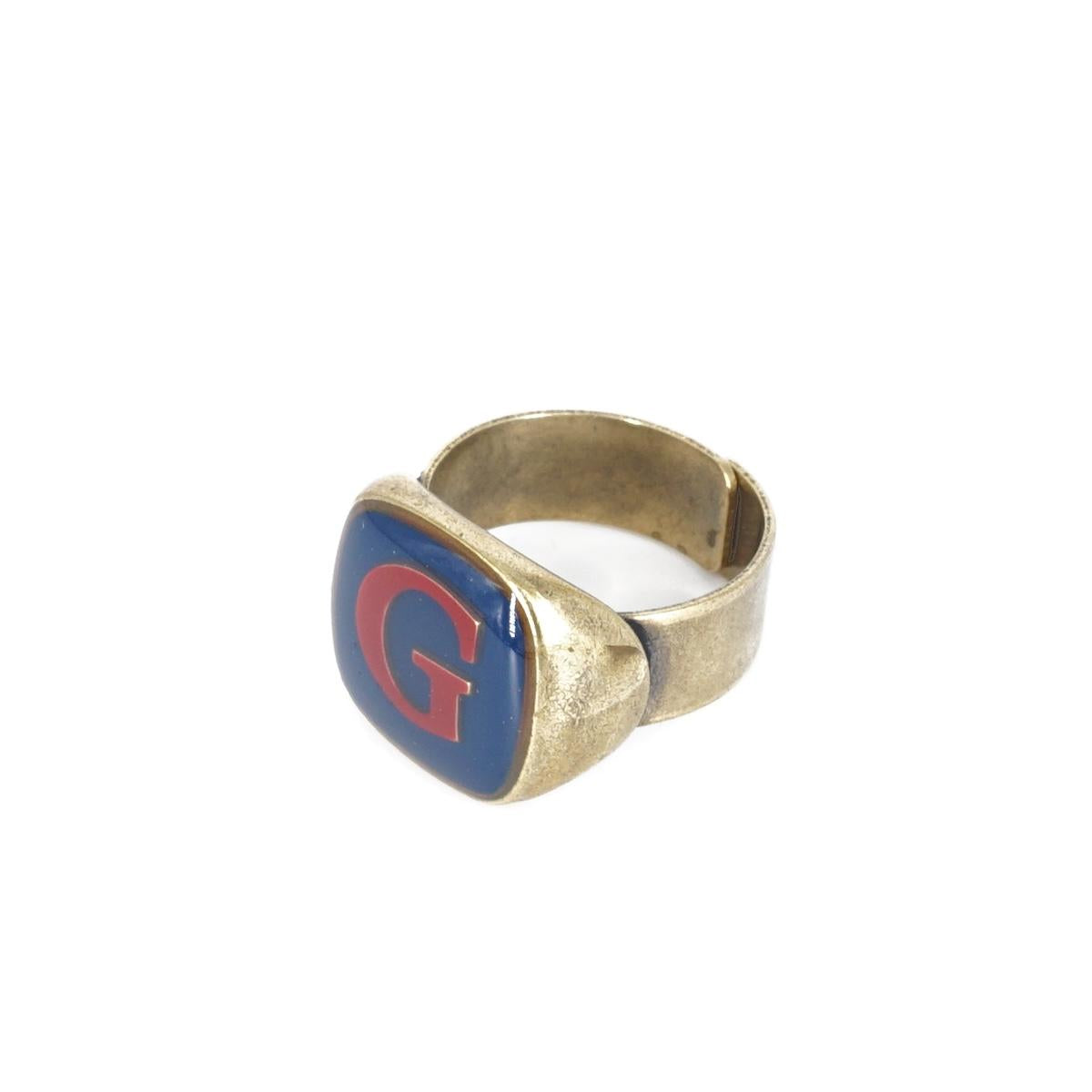 ANELLO LETTERA G BLU ANELLO LETTERA G BLU E BORDEAUX UNIQUE UNCONVENTIONAL DETAILS 