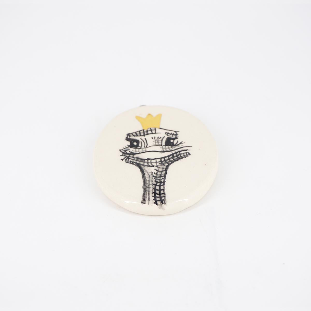 ROSSO RAMINA OVALE STRUZZO CORONABIANCO LISCIO