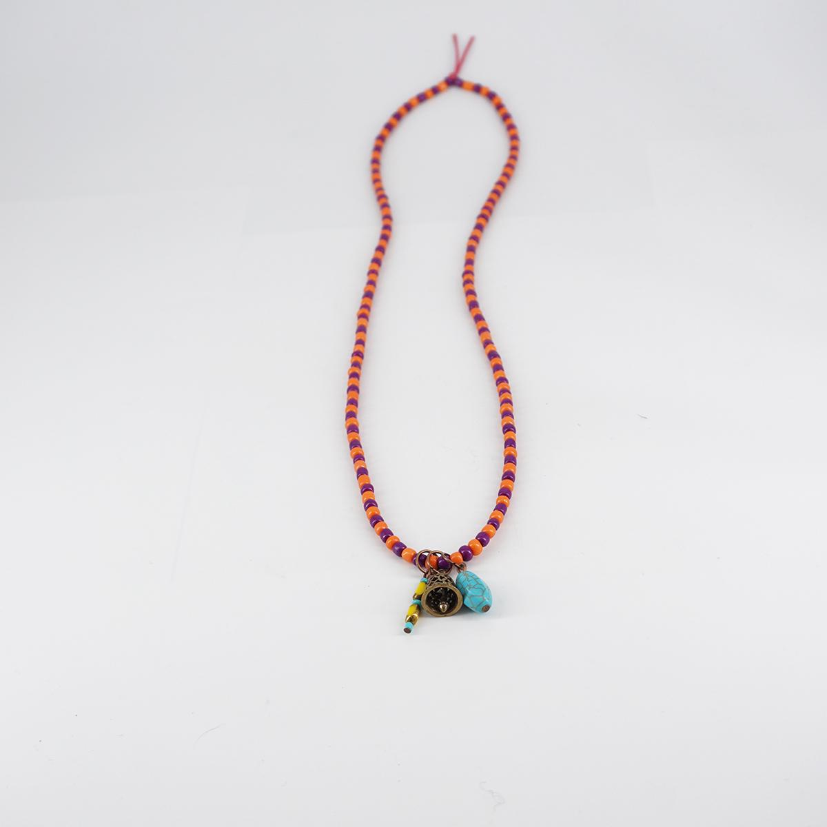 Industria COLLANA MULTICHARMSFUCSIA/ROSSO