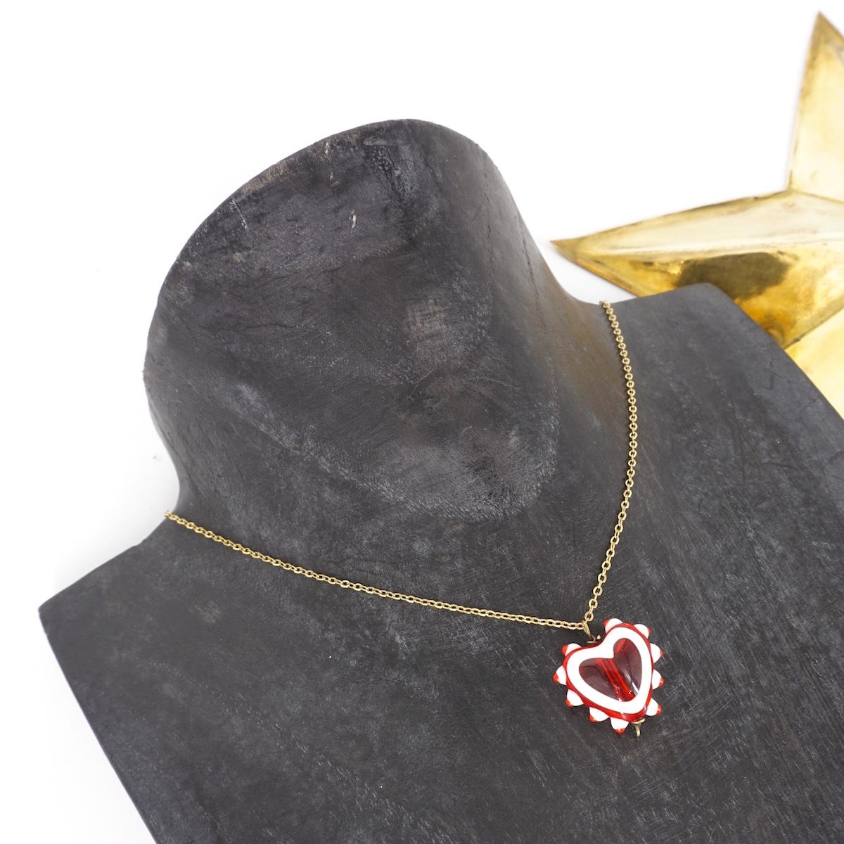 Collana vetro CUORE ROSSO COLLANA CHARM VETRO CUORE ROSSO SVEVA 