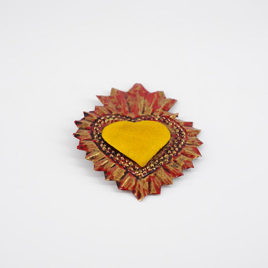 Cuore in latta mini GIALLO CUORE LATTA MINI GIALLO ARTE FASHION MEXICO 