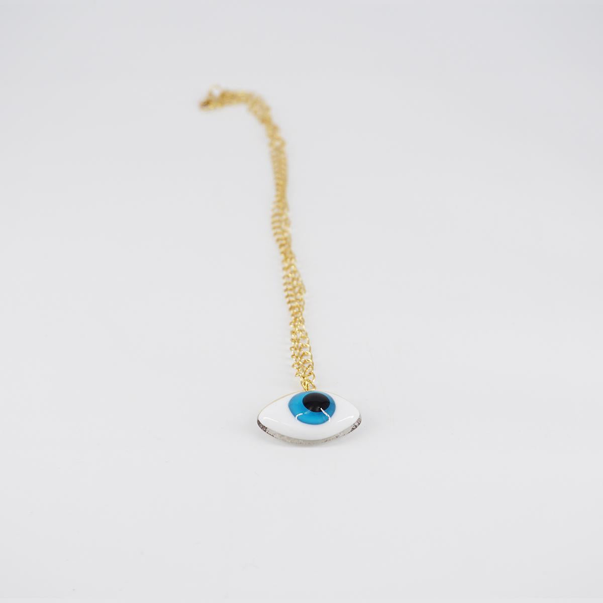 Collana occhio large AZZURRO COLLANA OCCHIO LARGEAZZURRO VETRO FUSO 
