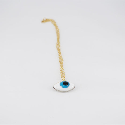 Collana occhio large AZZURRO COLLANA OCCHIO LARGEAZZURRO VETRO FUSO 
