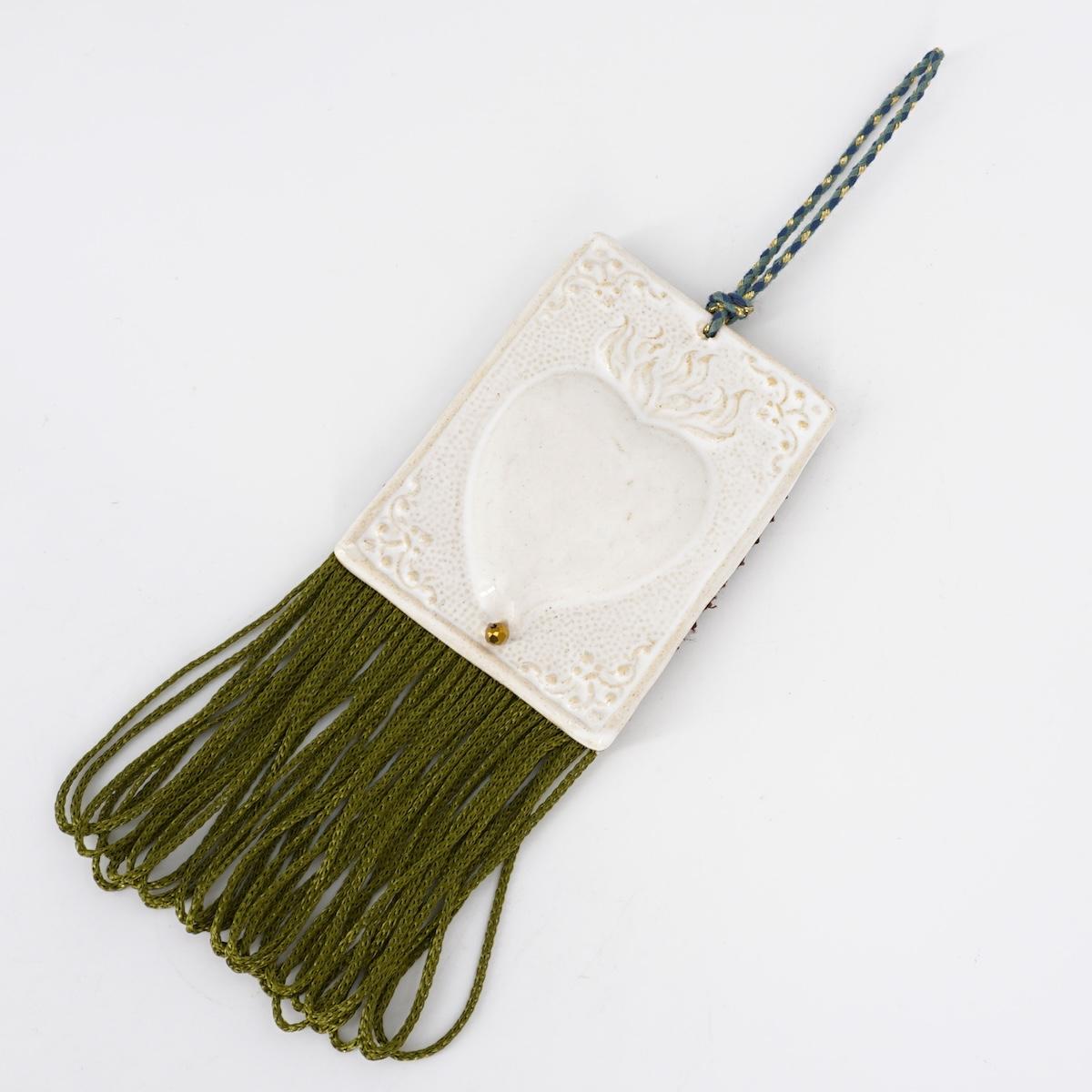 Decorazione EXVOTO con FRANGE VERDE DECORAZIONE EXVOTO FRANGE VERDE EIKOSITRIA 