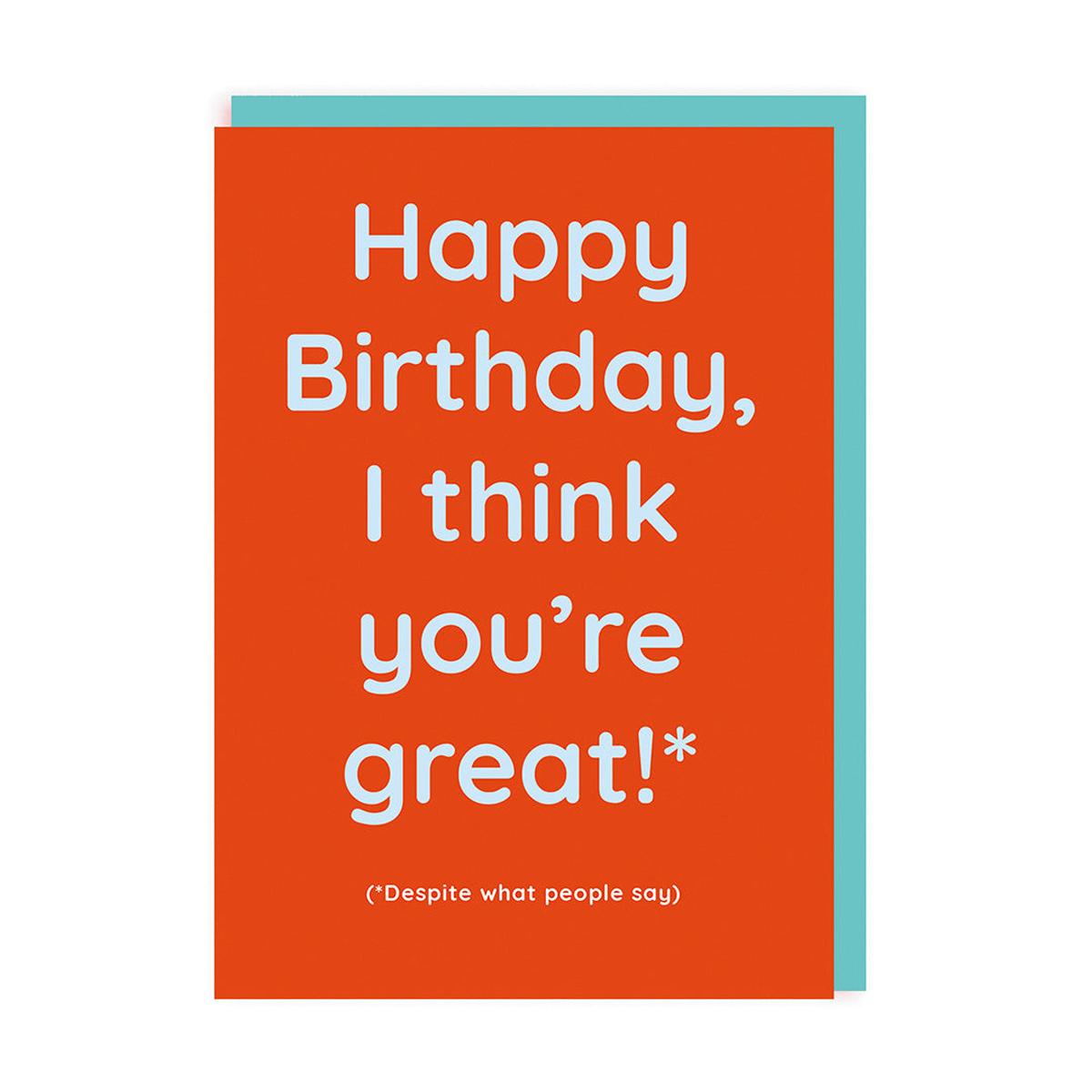 Biglietto I THINK YOU'RE GREAT I THINK YOURE GREAT  OHHDEER 