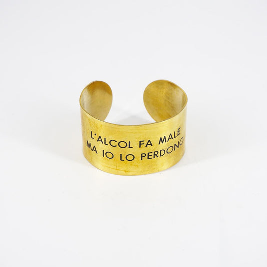 Bracciale fascia alta L'ALCOL FA MALE MA IO LO PERDONO BRACCIALE ALTO LALCOL FA MALE MA IO LO PERDO BERC SOPHIE 