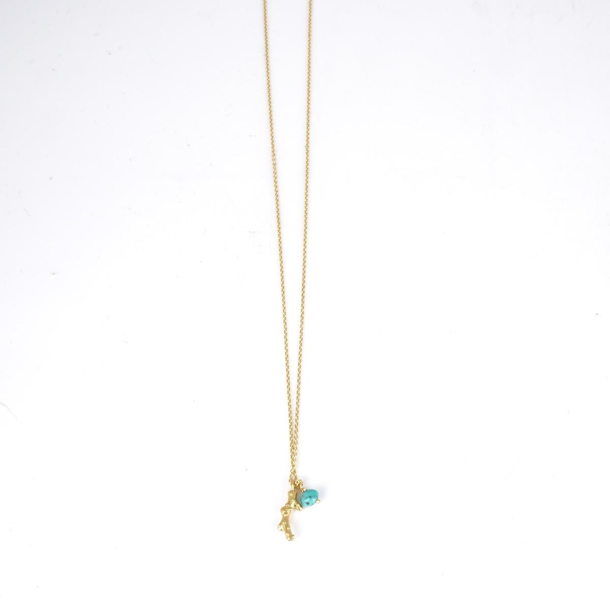 Collana catenina oro CORALLO AZZURRO