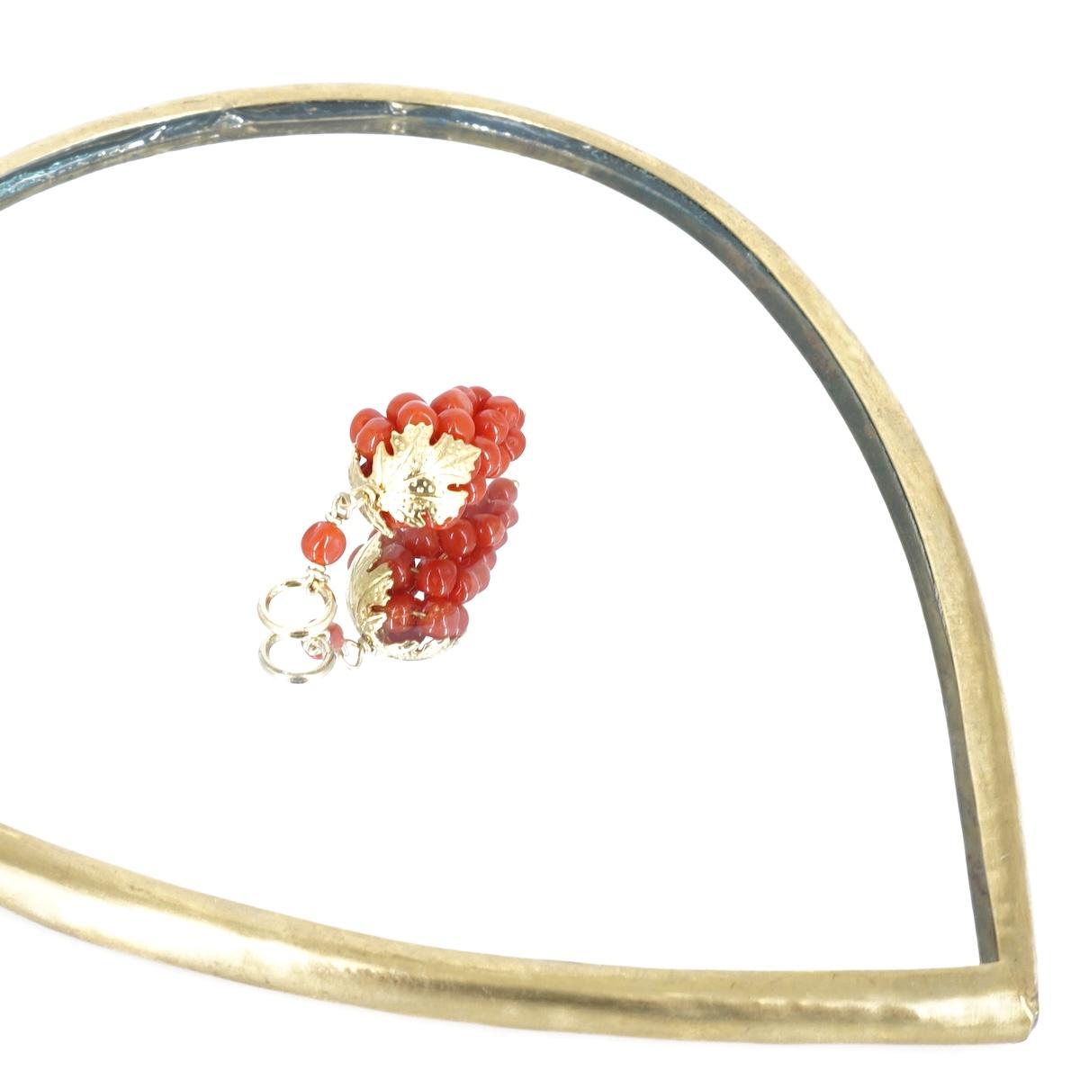 Charm GRAPPOLO D'UVA ROSSO CHARM GRAPPOLO DUVA ROSSO CORALLO 