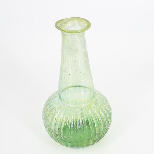 DE WELDAAD VASETTO IN VETROBASE TONDO RIGATO VERDE