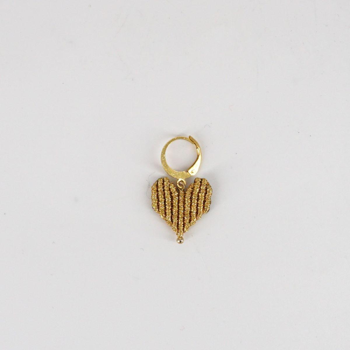 Single earring HEART gold
